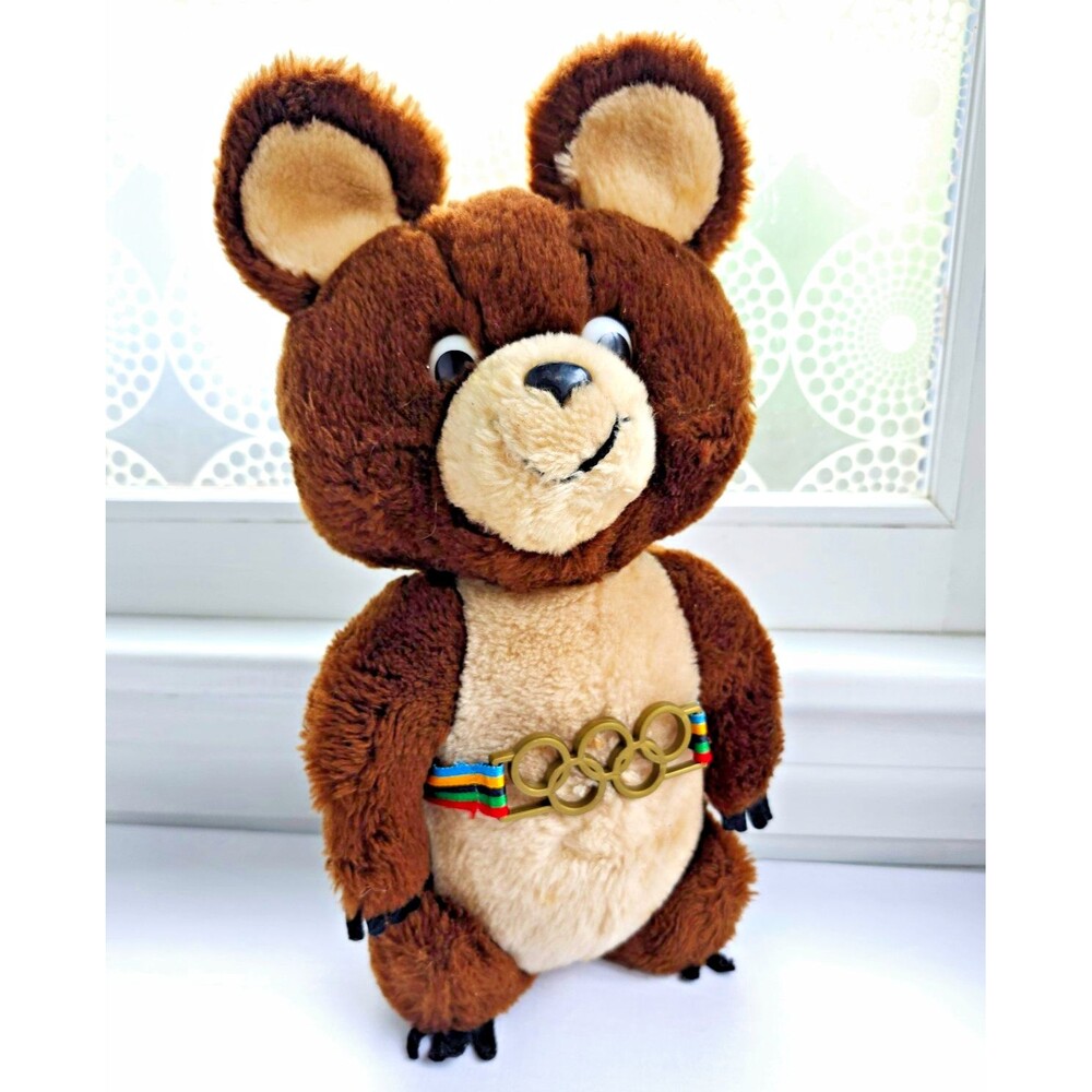 Vintage 1979 Dakin Misha Bear Plush 1980 Moscow Olympics Mascot with Tag Rare